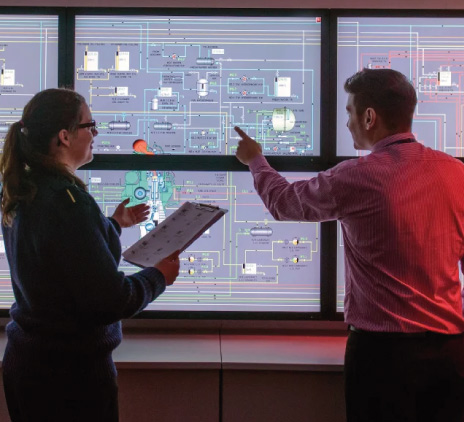 colegas analisando tv