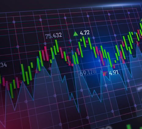 graficos e números em uma tela 