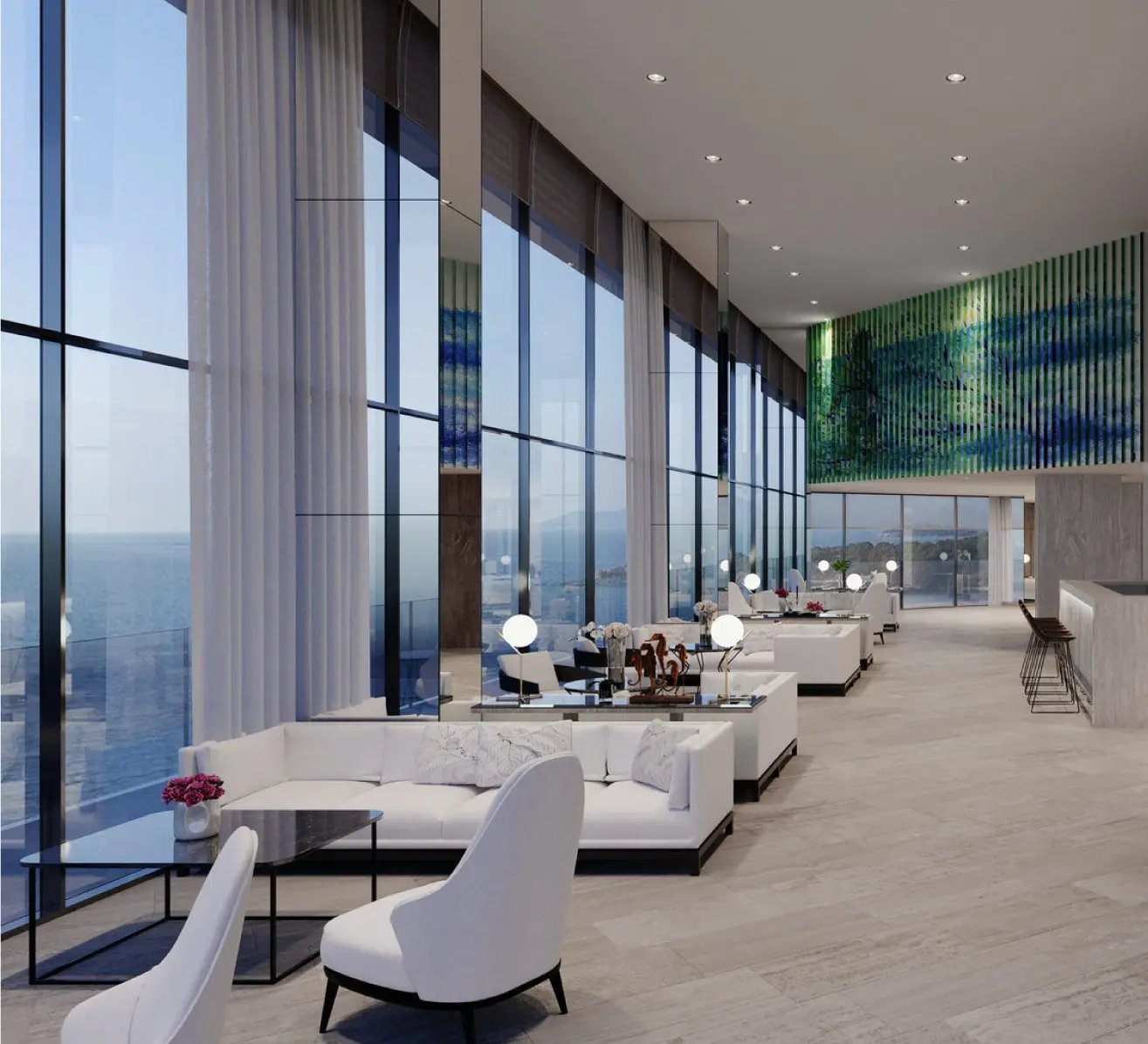 Vista dentro de um Hotel 