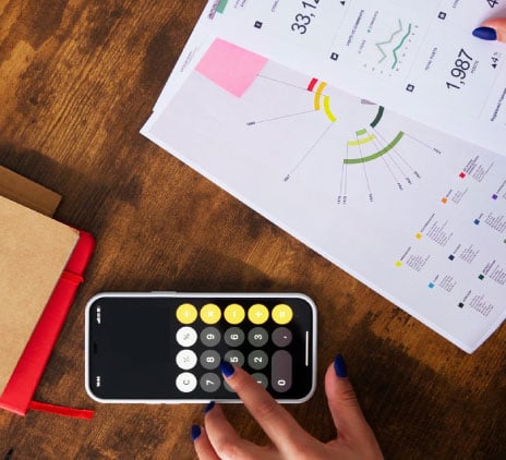 Pessoa organizando finança 