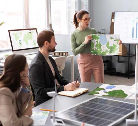 Equipe de ESG em reunião