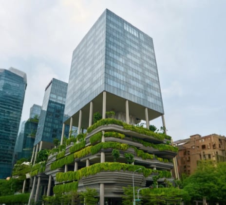 Janelas de um escritório sustentável 