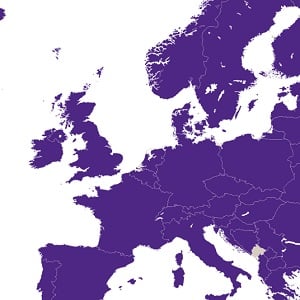 Map of EU area