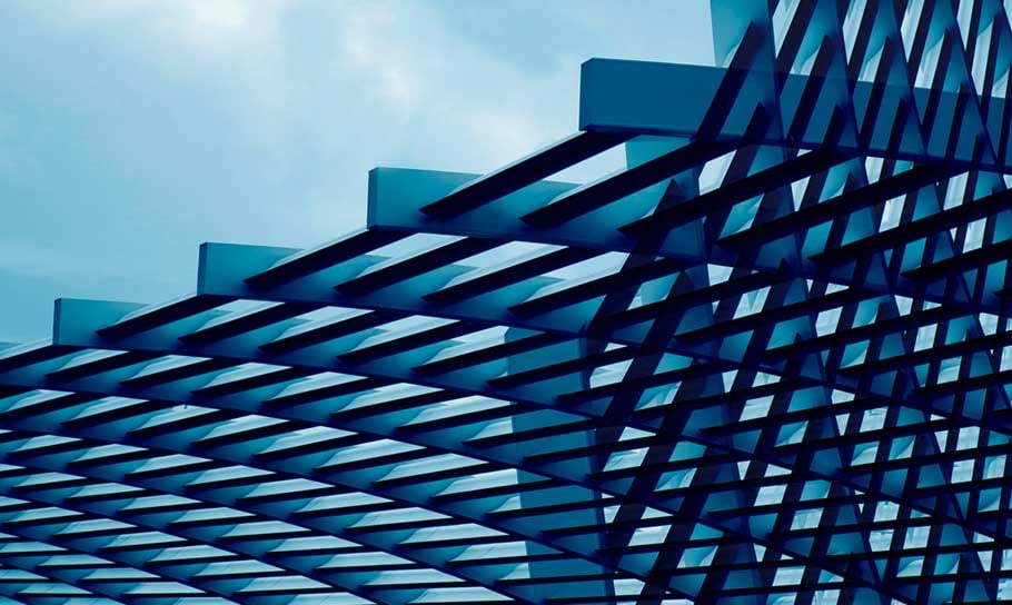 image depicting an abstract metal architecture 