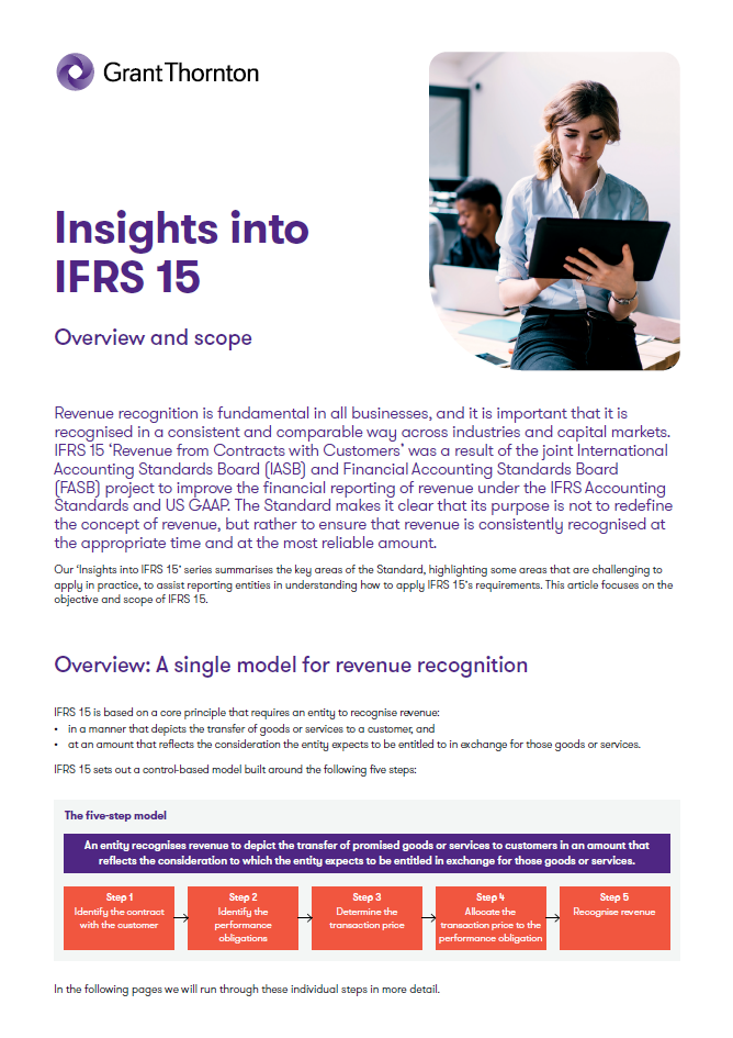 Insights sobre a IFRS 15