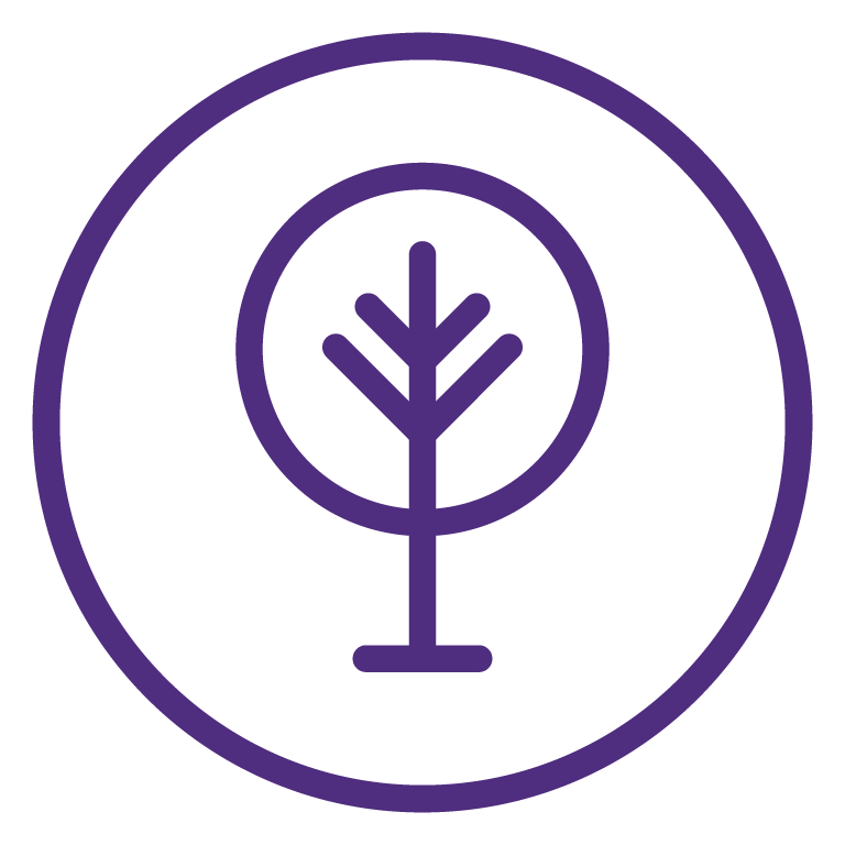 tree icon purple