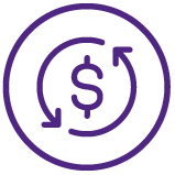Currency icon purple