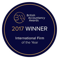 British Accountancy Awards 2017
Internatiaonal Firm of the Year British Accountancy Awards 2017